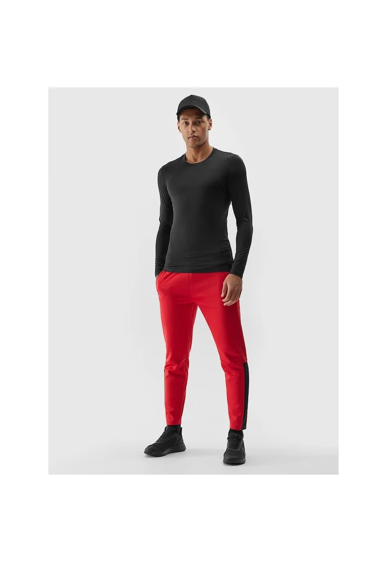Pantaloni sport barbati  antrenament, rosu, material respirabil