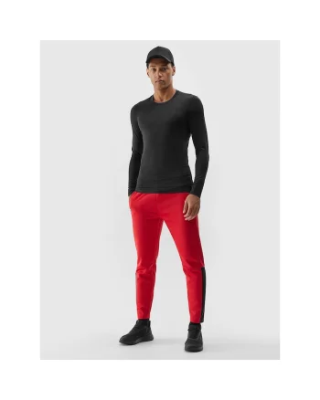 Pantaloni sport barbati  antrenament, rosu, material respirabil