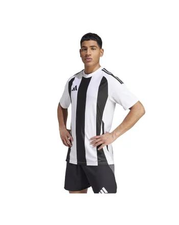 Tricou sport barbati  Striped 24, poliester, alb/negru, Negru