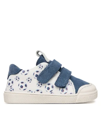 Pantofi sport copii,  piele naturala, velcro, Albastru