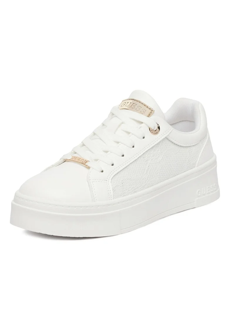 Pantofi sport copii,  alb, piele ecologica, Alb