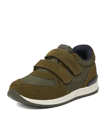 Pantofi sport copii din piele naturala, Kaki