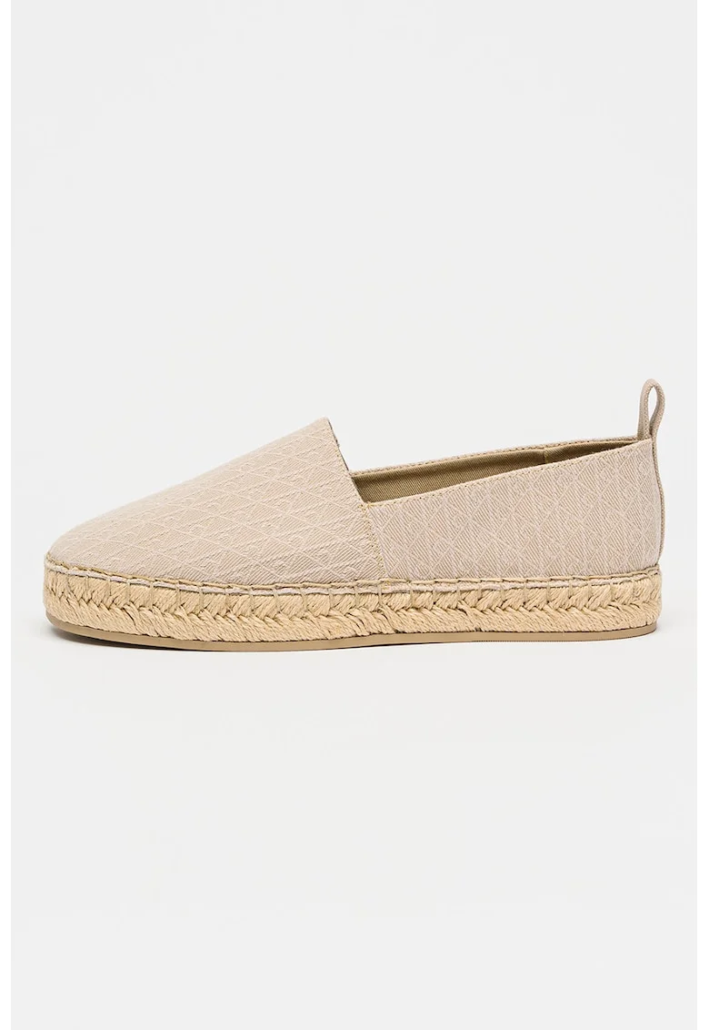 Espadrile din material jacquard Tessa, Bej inchis