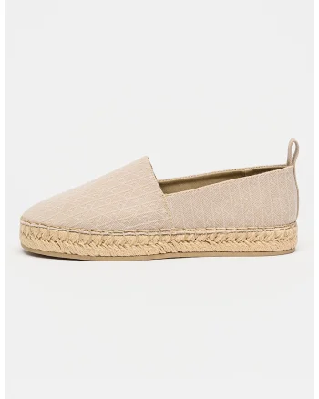 Espadrile din material jacquard Tessa, Bej inchis