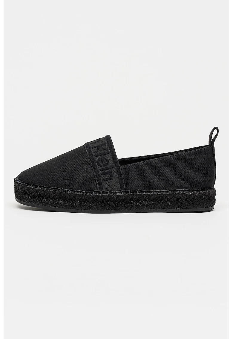 Espadrile din panza Oblique, Negru