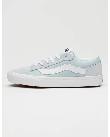 Pantofi sport cu detalii din piele intoarsa Vero, Alb/Albastru deschis