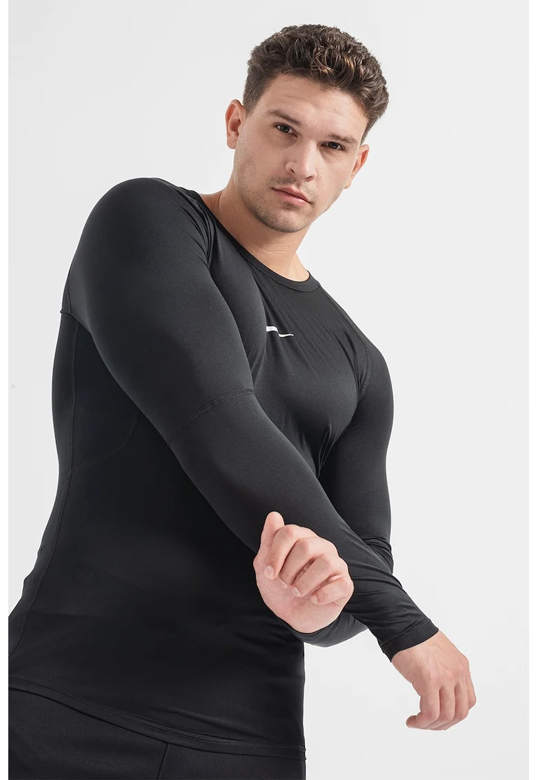 Bluza slim fit cu tehnologie Dri-FIT pentru fotbal, Negru