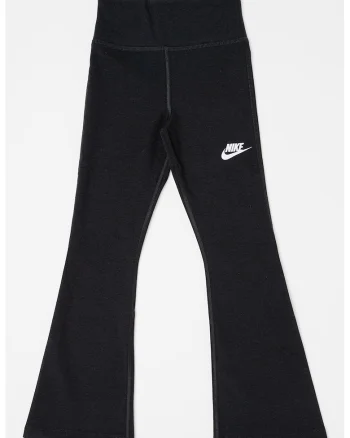 Colanti cu croiala bootcut si logo, Negru