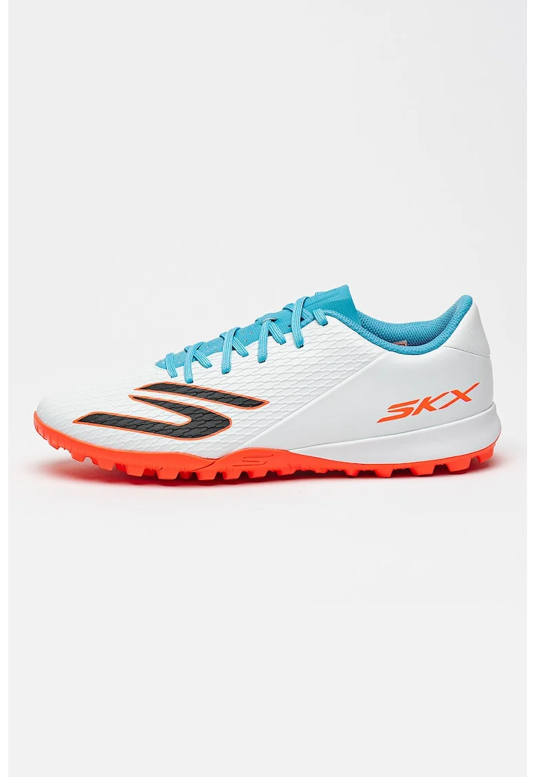 Pantofi low-cut Skx 2 Club pentru fotbal, Albastru prafuit/Portocaliu mandarina/Alb optic