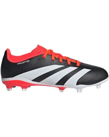 Pantofi de fotbal copii,  Predator League FG JR, Sintetic, Negru/Rosu