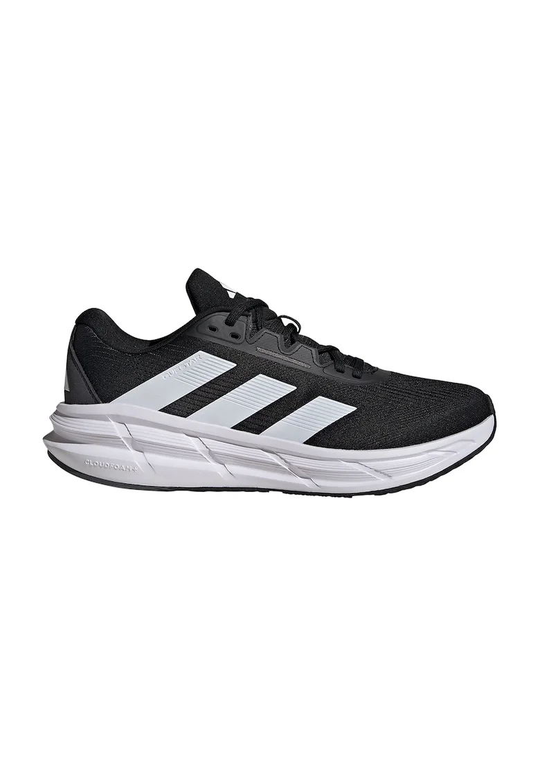 Pantofi Questar 3 cu aspect tricotat pentru alergare, Negru/Gri cenusiu