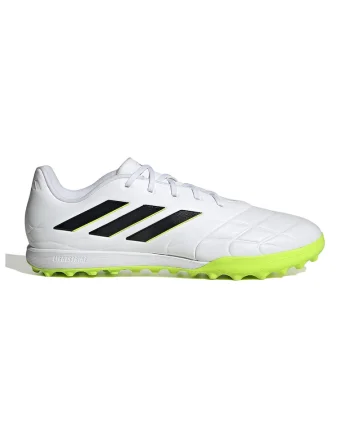 Pantofi cu insertie de piele, pentru fotbal Copa Pure, Negru/Alb optic