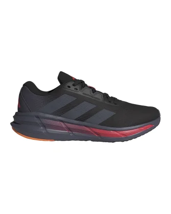 Pantofi Questar 3 cu aspect tricotat pentru alergare, Negru/Gri carbune/Rosu stins