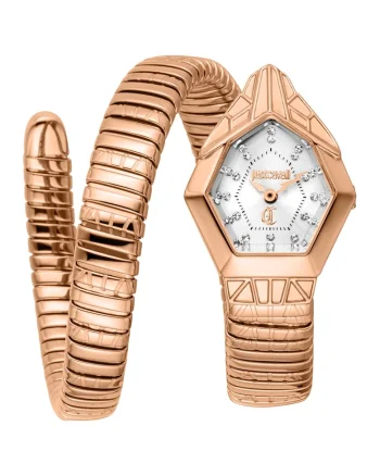 Ceas cu model petrecut si zirconia, Auriu rose