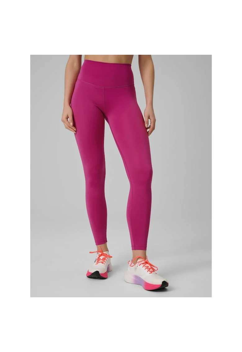 Colanti de antrenament femei  roz, tehnologie 4F Dry, croiala elastica, buzunar mic