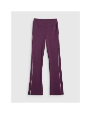 Colanti sport  dama, burgundii, mulati, craci evazati, talie inalta, bumbac