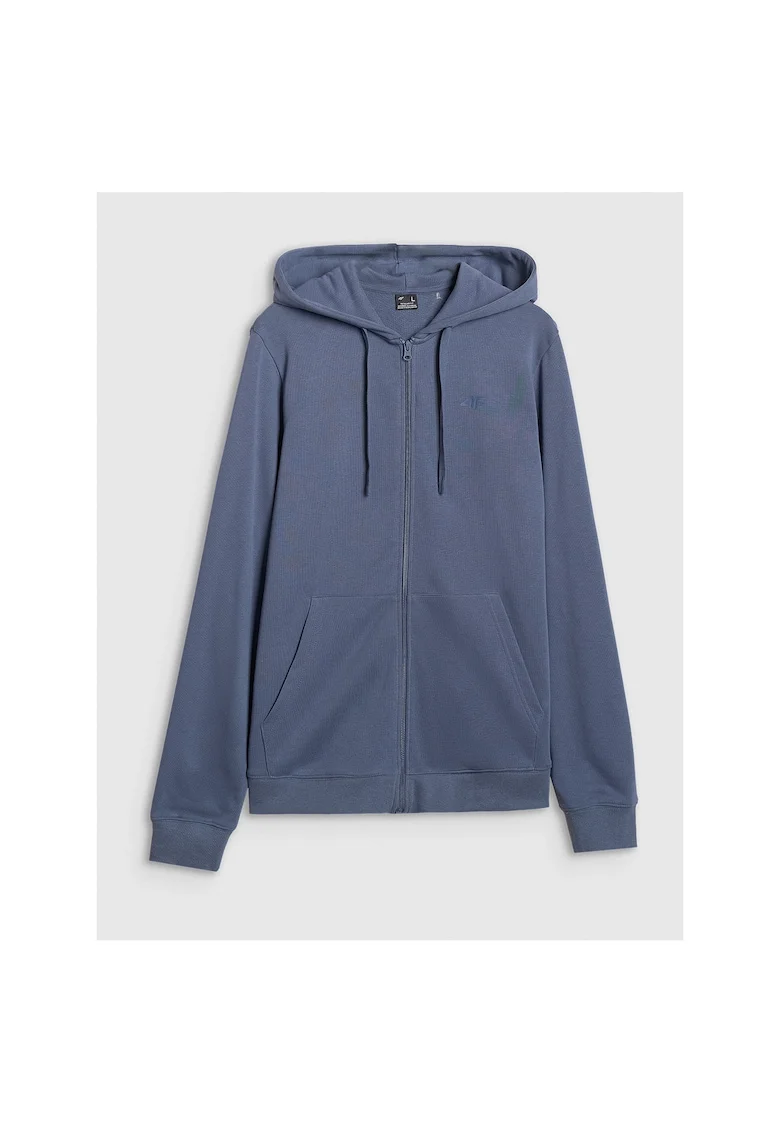 Hanorac Barbati  cu Gluga Reglabila, Trening, Tricot French Terry, 80% Bumbac, Fermoar Frontal, Sportstyle, 74679