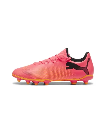 Pantofi cu imprimeu logo pentru fotbal Future 7 Play, Galben/Roz