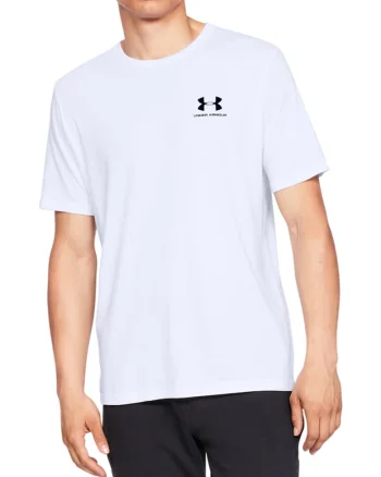 Tricou cu decolteu rotund, pentru fitness Sportstyle, Alb