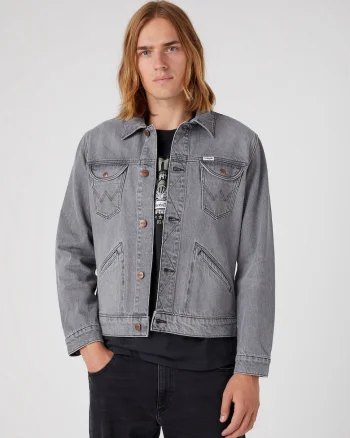 Grey Men'S  Icons Denim Jacket