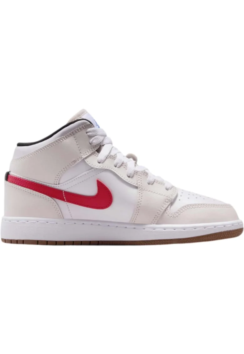 Pantofi sport  Air Jordan 1 Mid GS 60022, Rosu/Bej