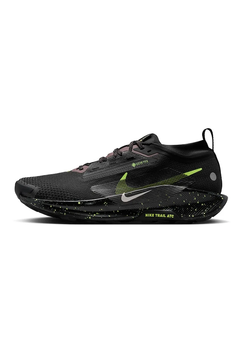 Pantofi Pegasus Trail 5 GTX impermeabili din material textil, pentru alergare, Negru/Verde lime