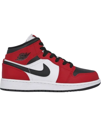 Pantofi sport  Air Jordan 1 Mid BG 60011, Rosu/Negru