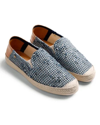 Espadrile cu aspect tesut, Rosu/Albastru