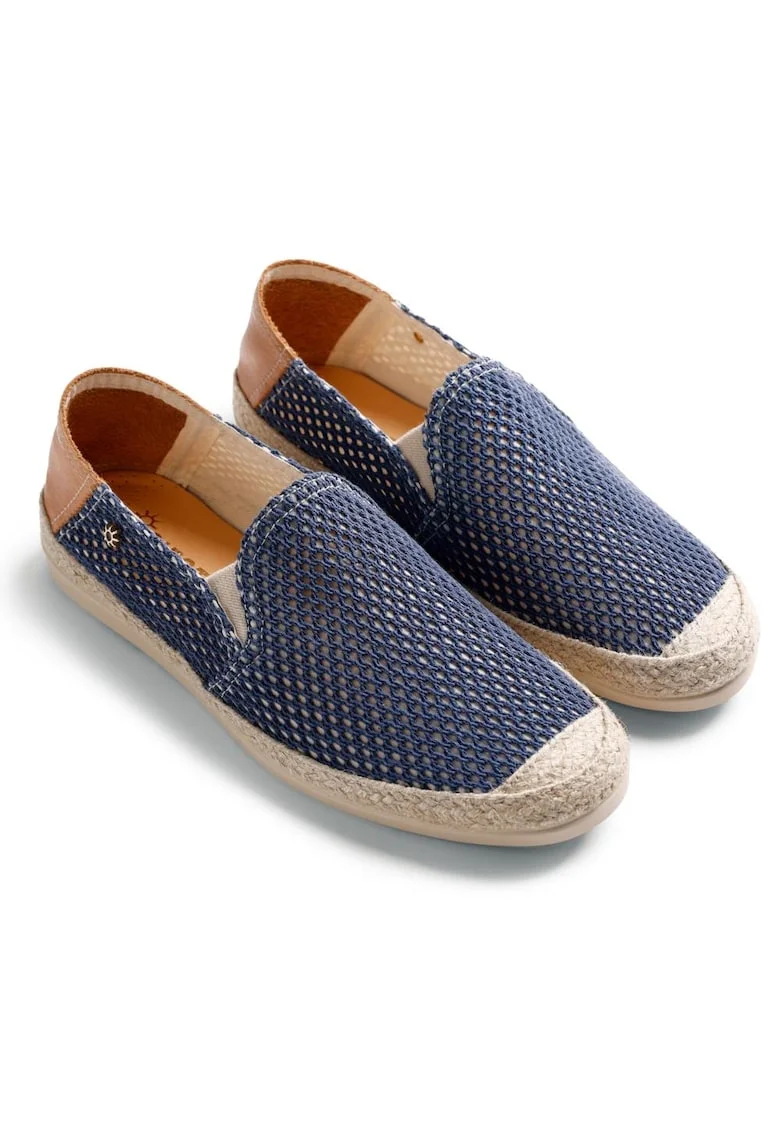 Espadrile cu aspect tesut, Albastru inchis