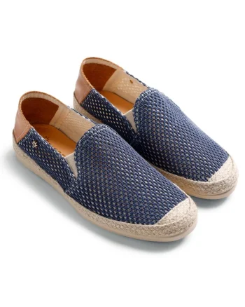 Espadrile cu aspect tesut, Albastru inchis