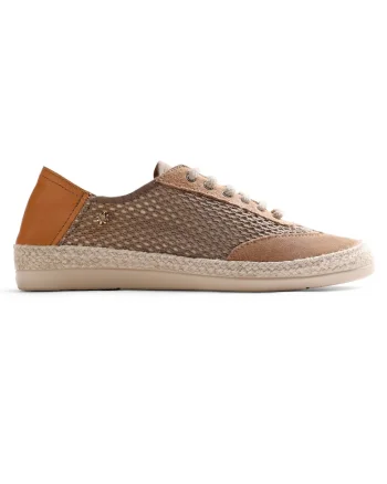 Espadrile cu segmente tesute, Caramel