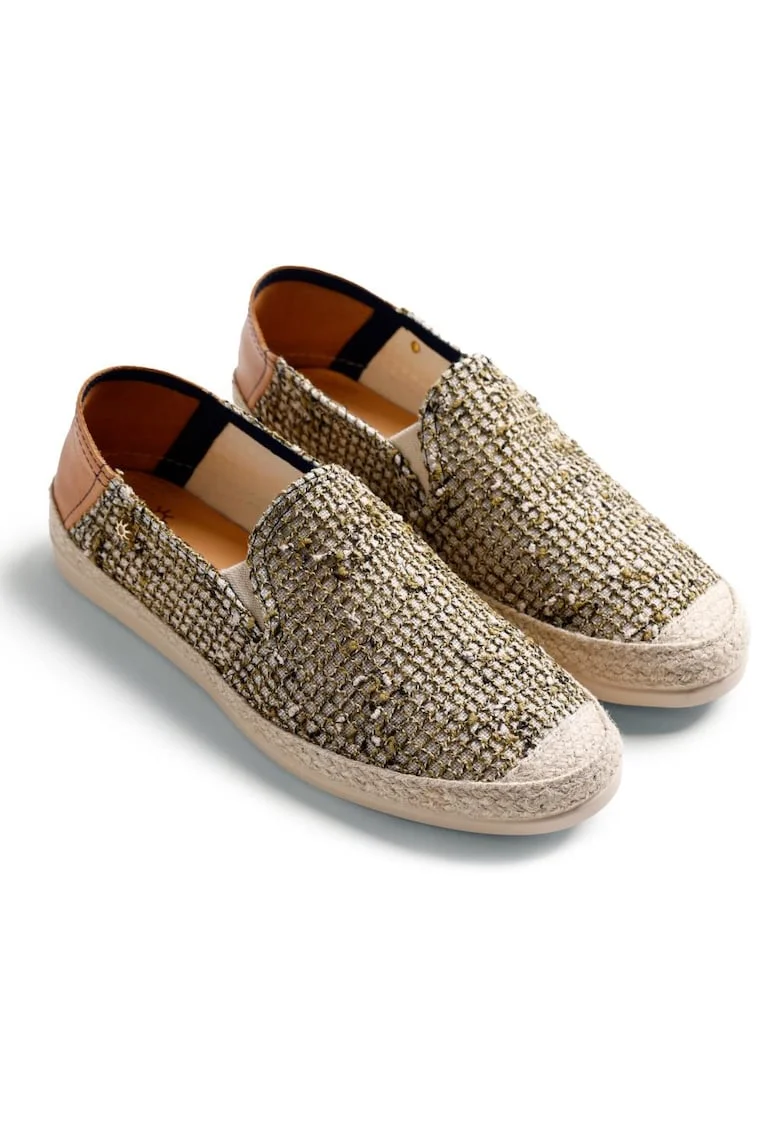 Espadrile cu aspect tesut, Kaki