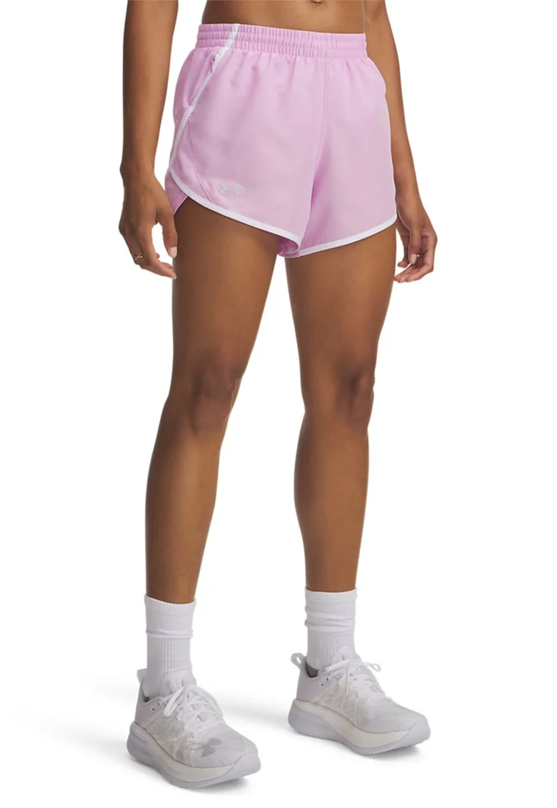 Pantaloni scurti pentru alergare Fly By 3'', Roz bombon