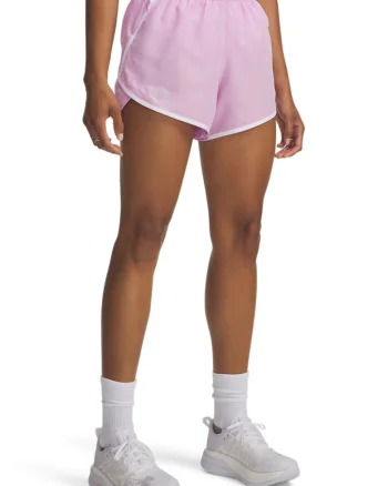 Pantaloni scurti pentru alergare Fly By 3'', Roz bombon