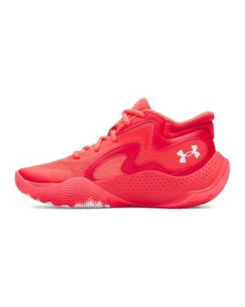 Pantofi mid-cut Jet'25 pentru baschet, Coral