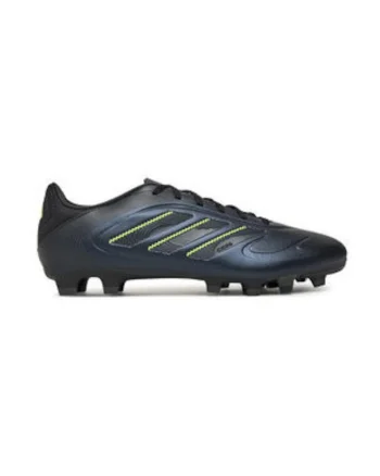 Pantofi sport piele ecologica cu crampoane, pentru fotbal, Negru