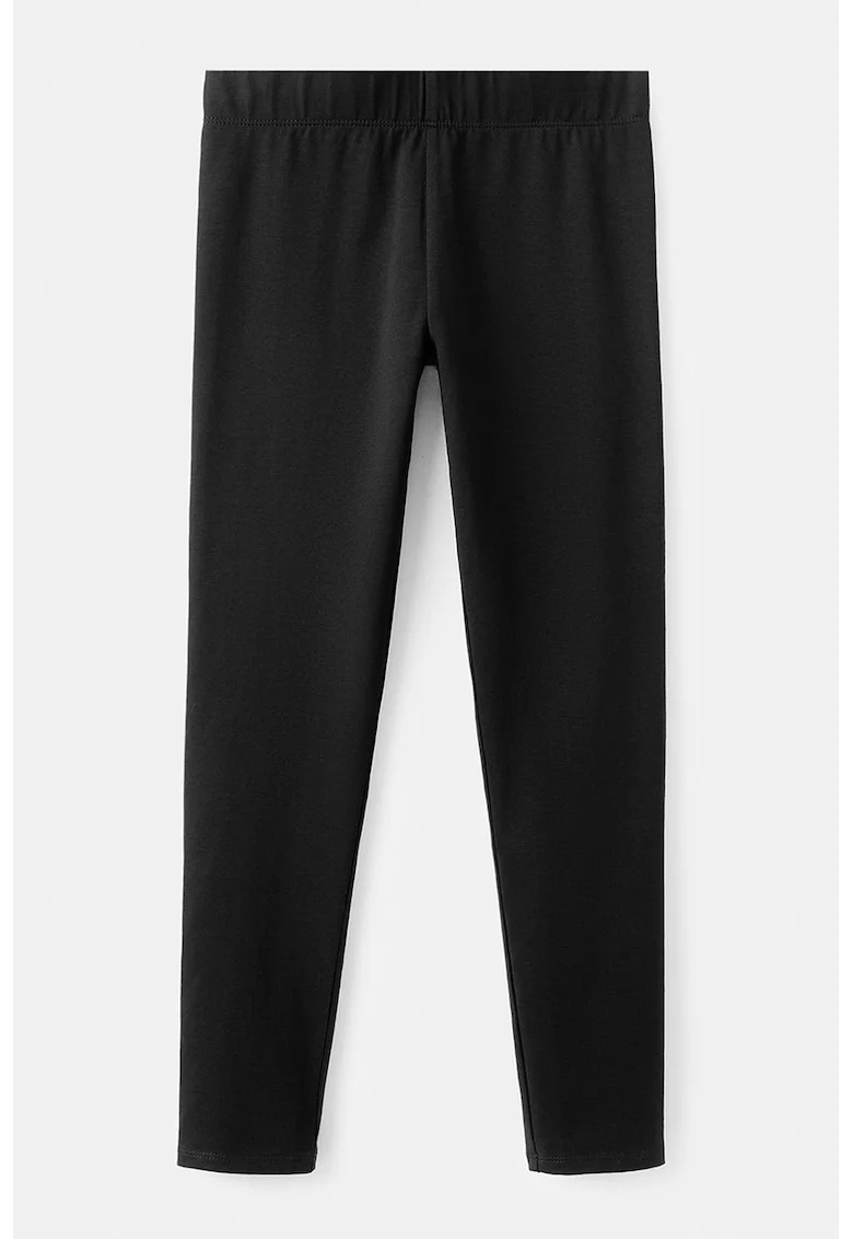 Colanti uni cu talie elastica, Negru