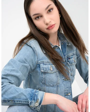 Jacheta regular fit de denim, Albastru prafuit