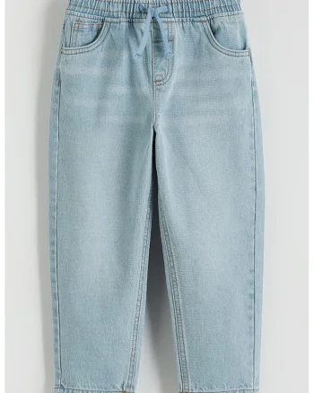 Blugi cu talie elastica, Albastru deschis,