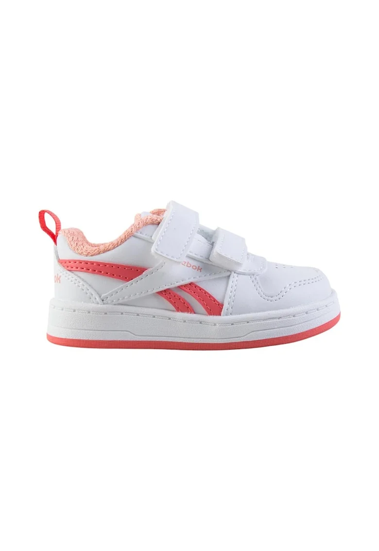 Pantofi sport copii,  Royal Prime 2.0, piele sintetica, talpa din cauciuc, inchidere cu velcro, alb/portocaliu