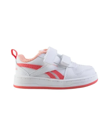 Pantofi sport copii,  Royal Prime 2.0, piele sintetica, talpa din cauciuc, inchidere cu velcro, alb/portocaliu