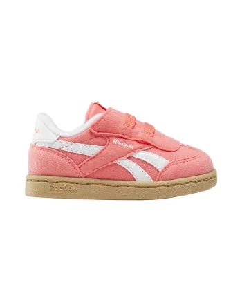 Pantofi sport  Smash Edge, piele intoarsa, inchidere cu velcro, roz, material sintetic