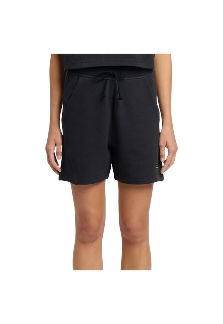 Pantaloni scurti  Icon Elements, talie elastica, negru, bumbac