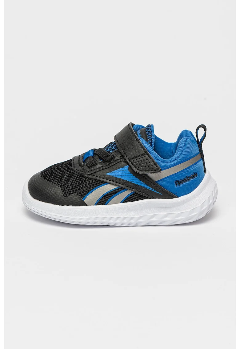 Pantofi cu logo pentru alergare Rush, Negru/Gri/Albastru