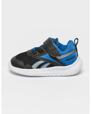 Pantofi cu logo pentru alergare Rush, Negru/Gri/Albastru