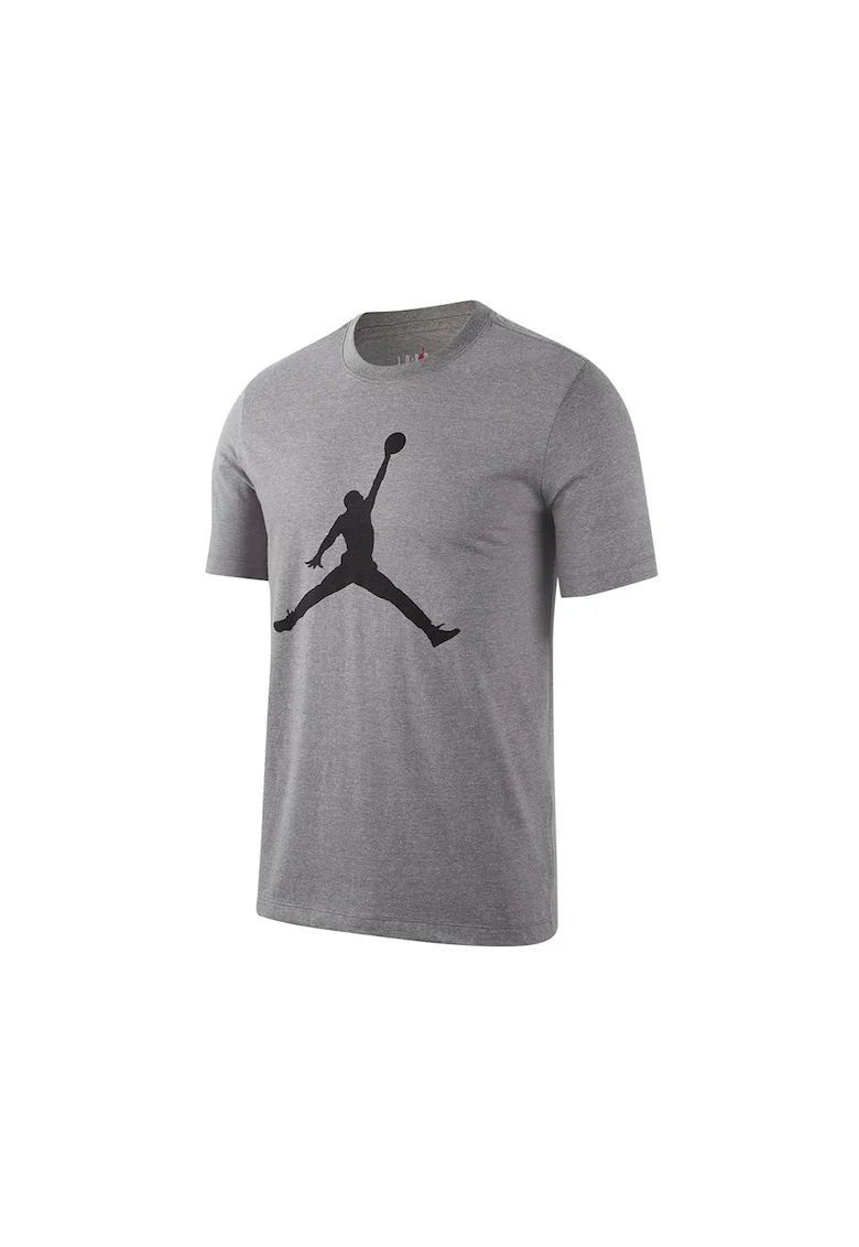 Tricou de bumbac cu imprimeu logo Jordan Jumpman, Gri melange