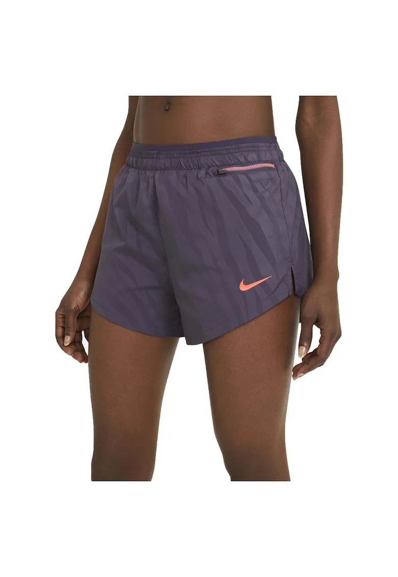 Pantaloni sport scurti dama CZ9561,  Poliester, Mov,