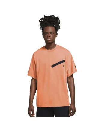 Tricou sport  scurt, bumbac gros, croiala lejera, buzunar cu fermoar,