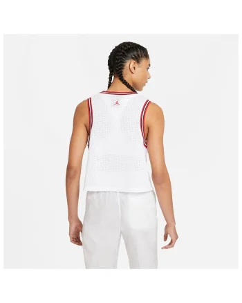 Tricou dama  Essential, croiala lejera, imprimeuri, poliester, alb/rosu