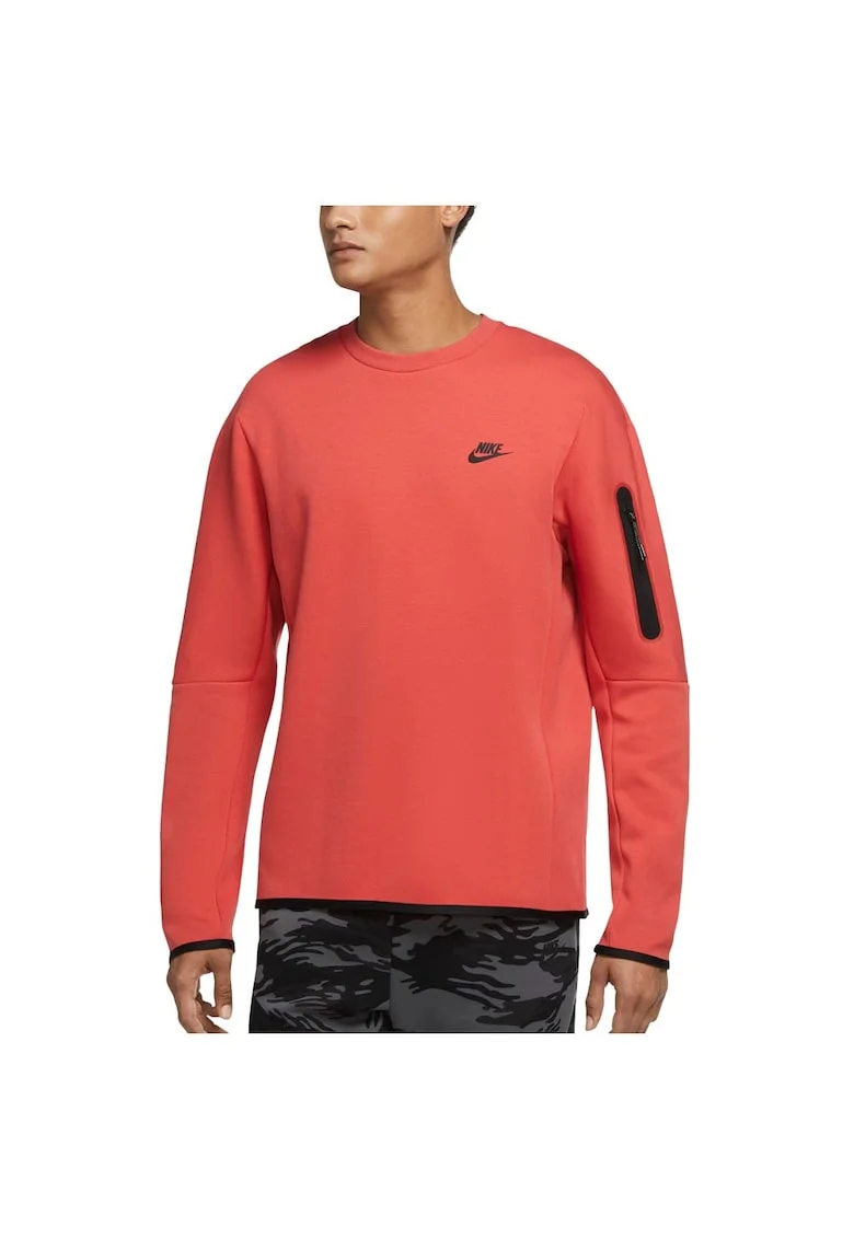 Bluza sport  model CU4505, Tech Fleece, roz, bumbac, cu buzunar pe maneca
